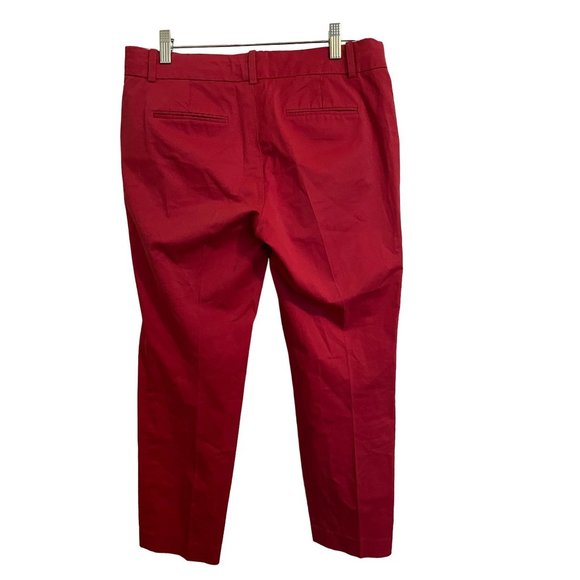 J CREW CAFE CAPRI PANT SIZE 2 RED ORANGE - Picture 2 of 10